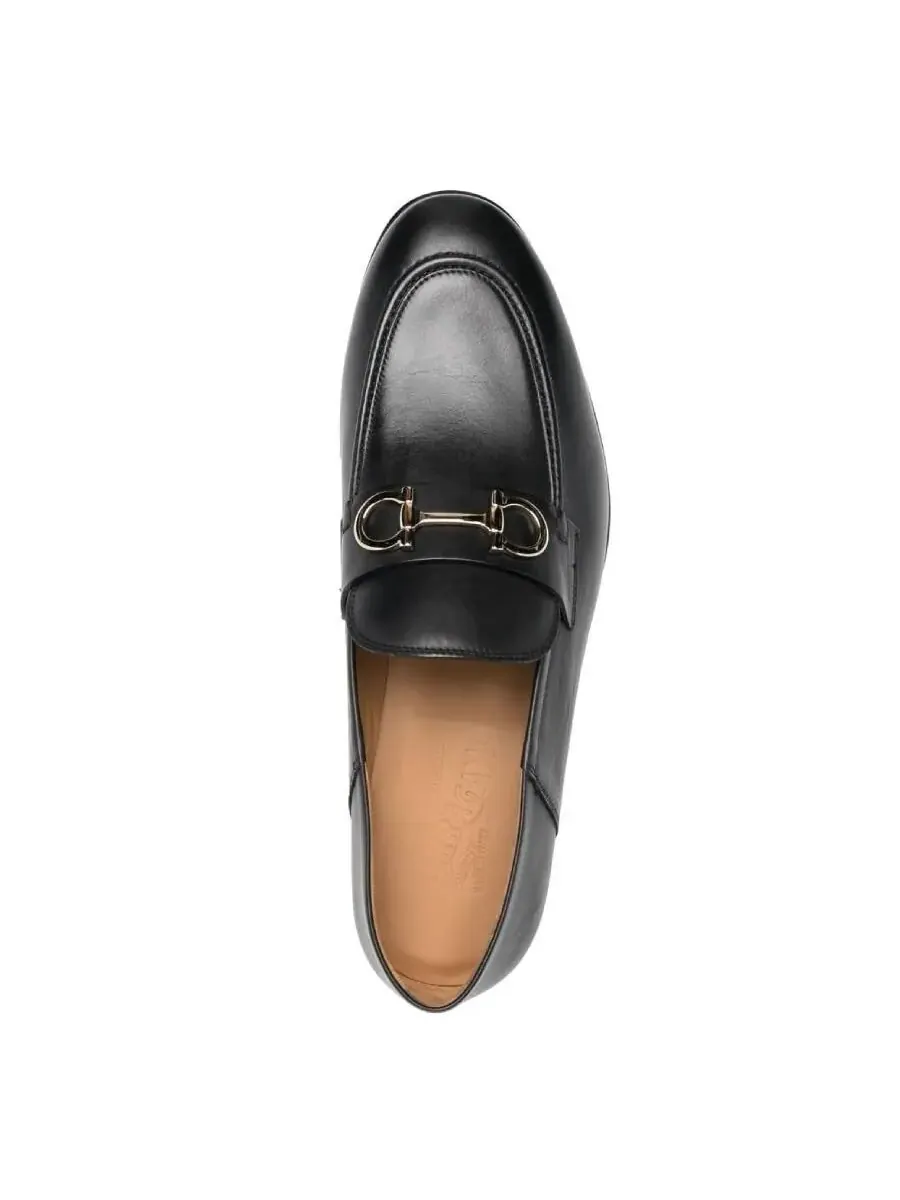 Лоферы-мюли Ferragamo Gancini с орнаментом из телячьей кожи — изображение 3 из 3, черный