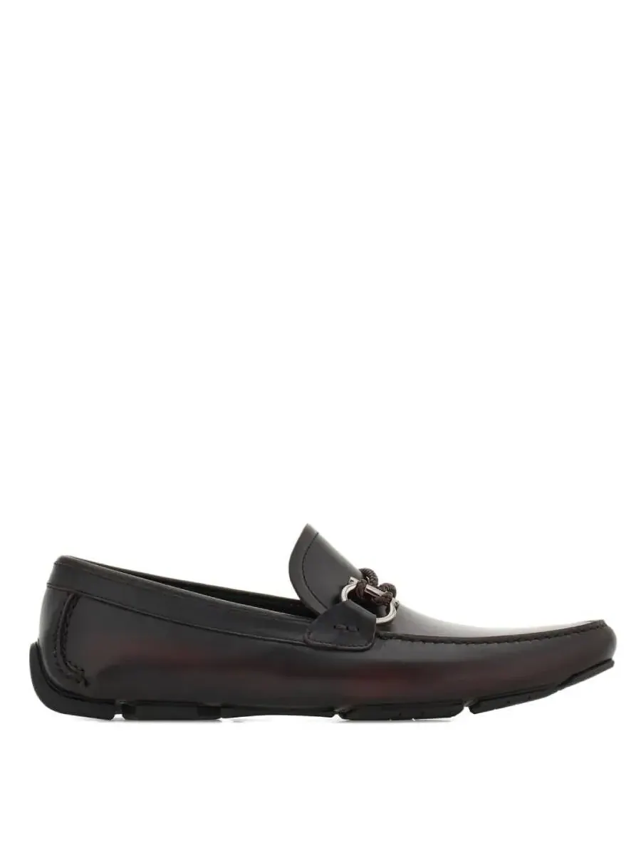 Кожаные лоферы Ferragamo с отделкой Gancini
