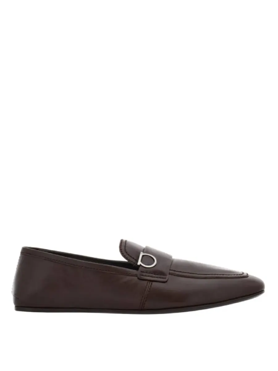 Лоферы на низком ходу Ferragamo с застежкой Gancini