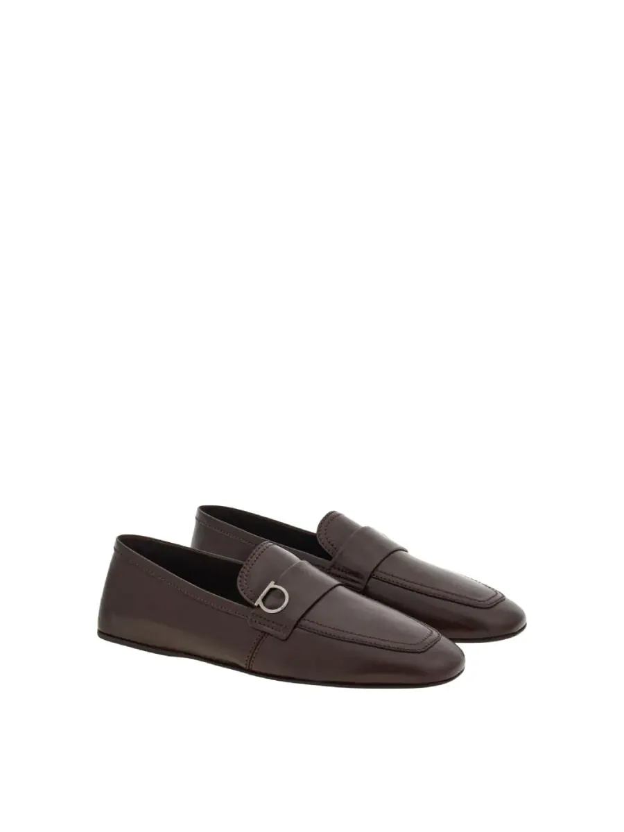Лоферы на низком ходу Ferragamo с застежкой Gancini — изображение 2 из 4, красный