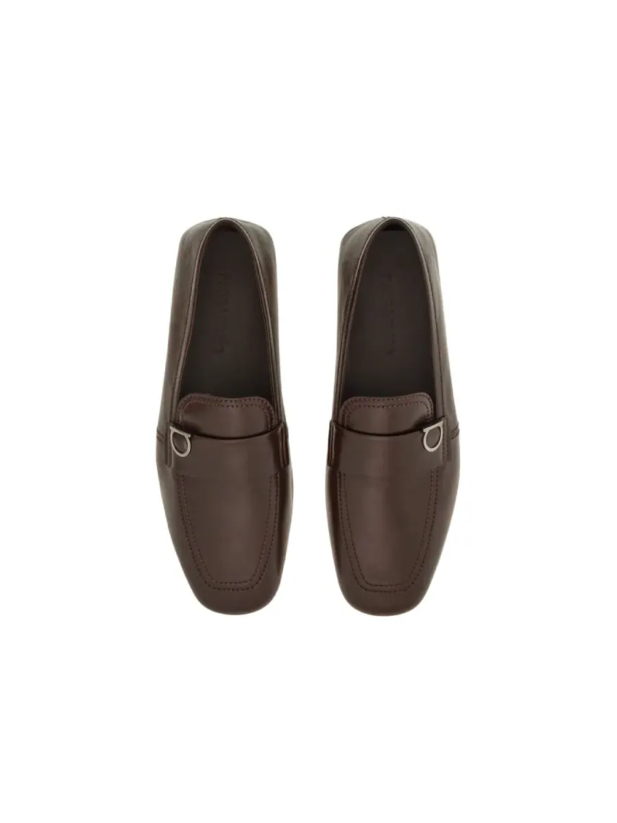 Лоферы на низком ходу Ferragamo с застежкой Gancini — изображение 4 из 4, красный