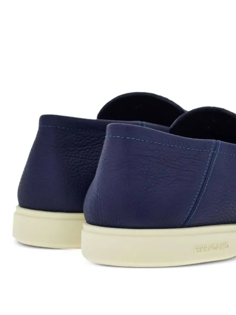 Кожаные лоферы Ferragamo с пряжкой Gancini — изображение 4 из 4, синий