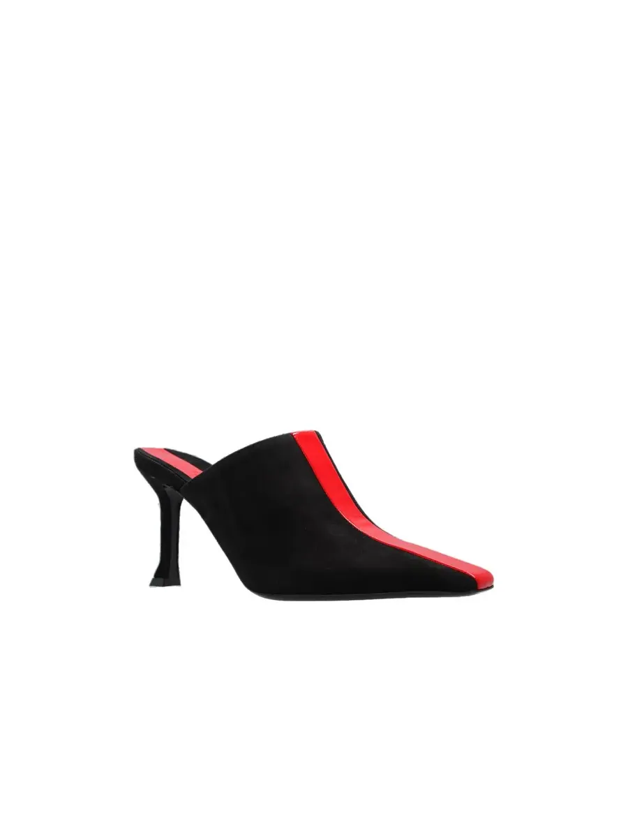 Женские мюли Ferragamo Sophye с черным графическим вставкой — изображение 2 из 3, черный