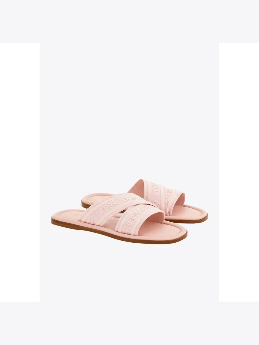 Женские слайдеры Ferragamo Laurene с логотипом — изображение 2 из 4, розовый