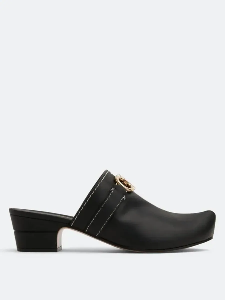 Мюли Ferragamo Phobos из кожи с элементами Gancini