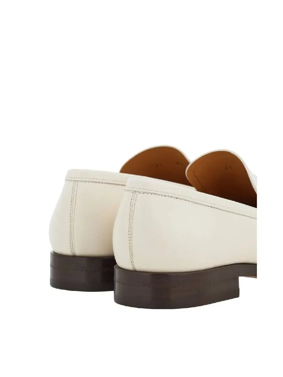 Кожаные лоферы Ferragamo Slip-On — изображение 4 из 4, белый
