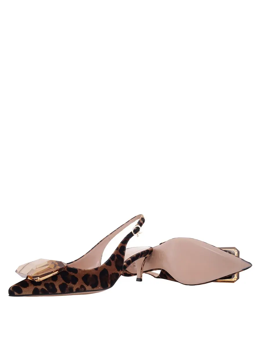 Туфли-лодочки Gianvito Rossi Jaipur 55 с леопардовым принтом, леопардовый принт — изображение 2 из 4, коричневый