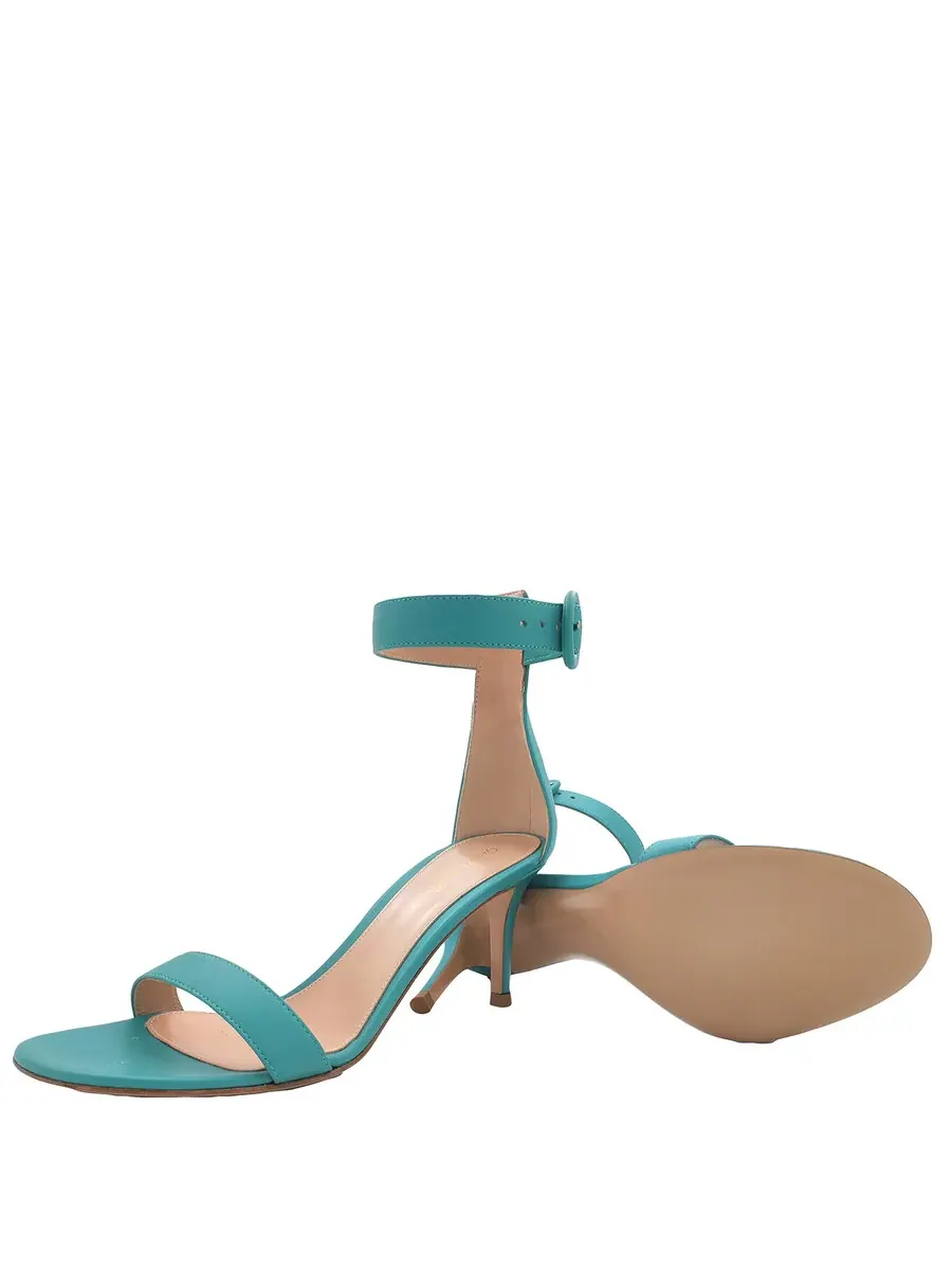 Сандалии Gianvito Rossi Portofino 70 из кожи наппа — изображение 2 из 4, синий
