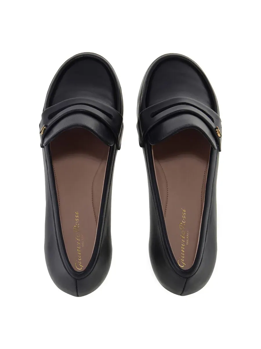 Кожаные лоферы Gianvito Rossi Giorgia — изображение 3 из 4, черный