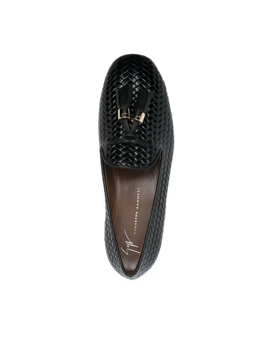 Лоферы из плетеной кожи Giuseppe Zanotti Gz-Weave — изображение 4 из 4, черный