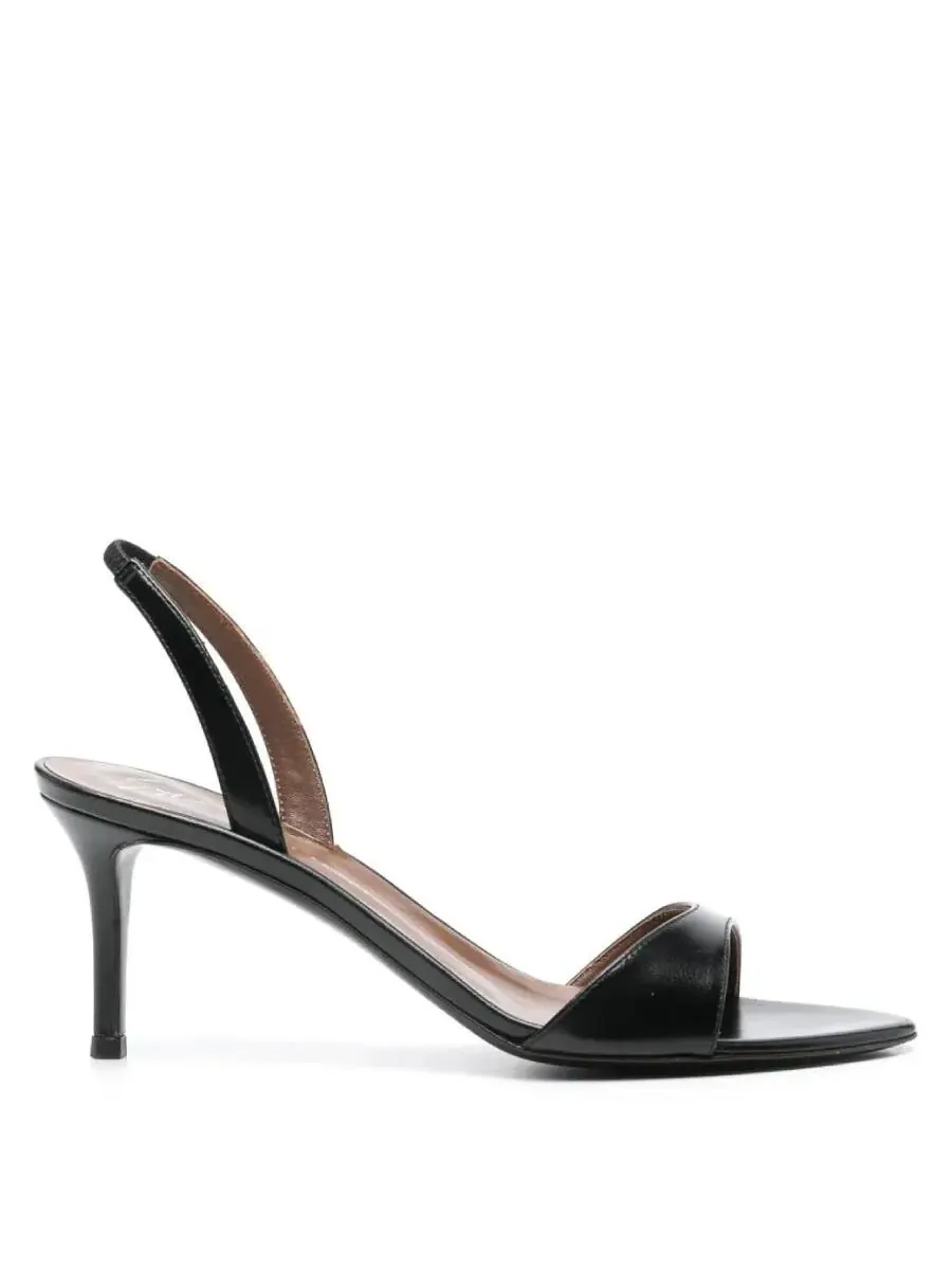 Кожаные сандалии Giuseppe Zanotti Lilibeth с ремешком на пятке — черный