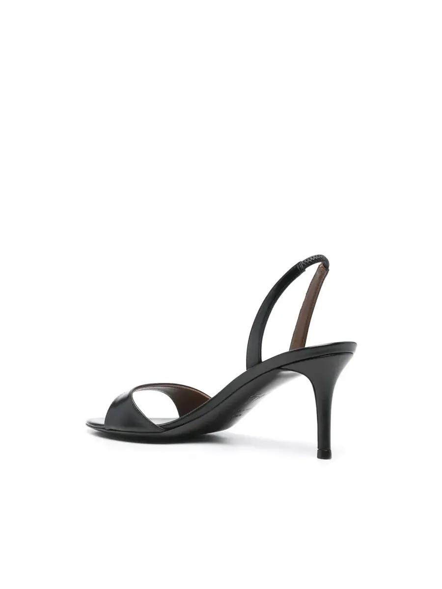 Кожаные сандалии Giuseppe Zanotti Lilibeth с ремешком на пятке — изображение 4 из 4, черный