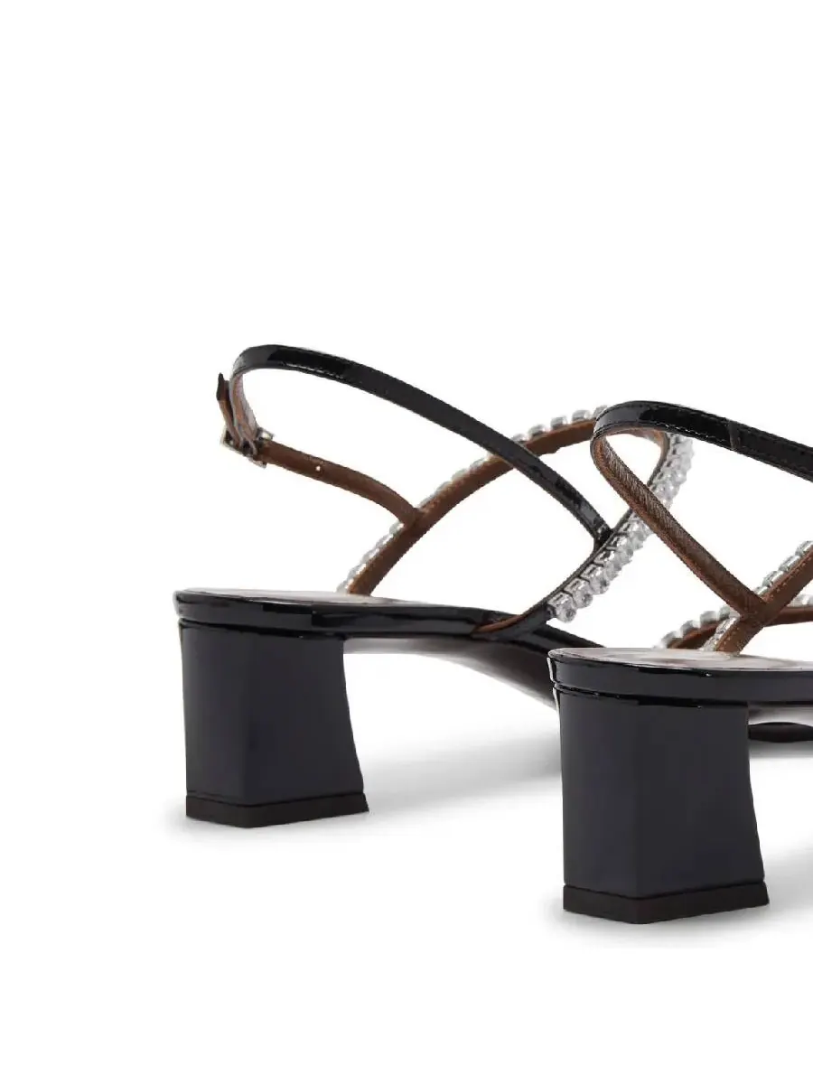 Кожаные сандалии Giuseppe Zanotti Valentine Crystal 45 — изображение 3 из 3, черный