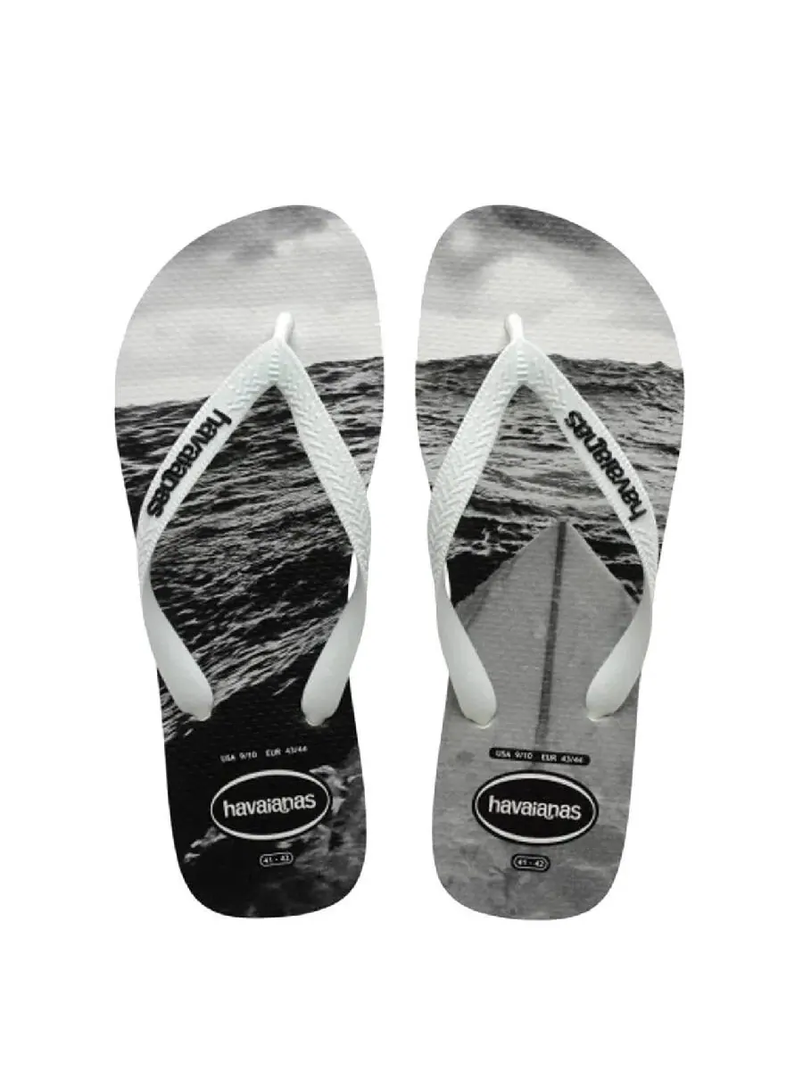 Сланцы Havaianas с графическим пляжным принтом — изображение 4 из 4, белый