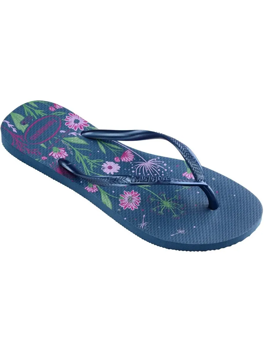 Сланцы Havaianas Slim Organic Comfy синего цвета — изображение 2 из 3, синий