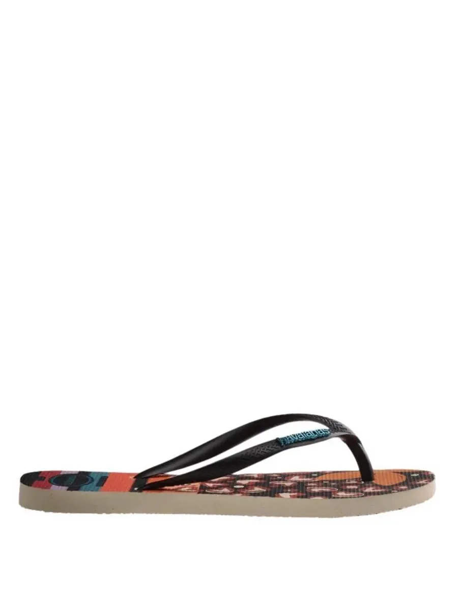 Сланцы Havaianas Slim Patchwork Stripe — бежевый