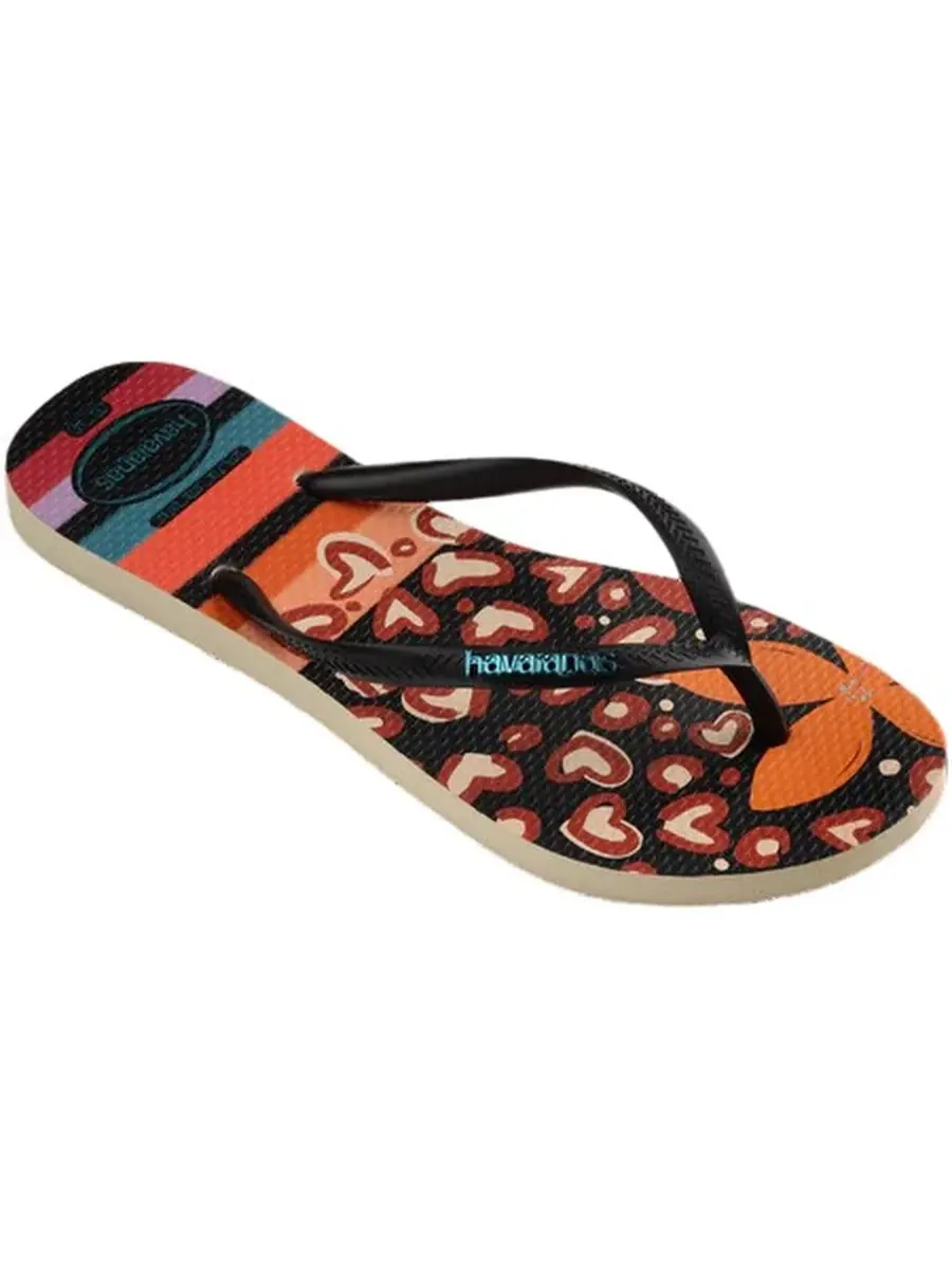 Сланцы Havaianas Slim Patchwork Stripe — изображение 2 из 3, бежевый