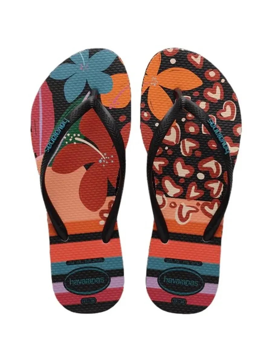 Сланцы Havaianas Slim Patchwork Stripe — изображение 3 из 3, бежевый