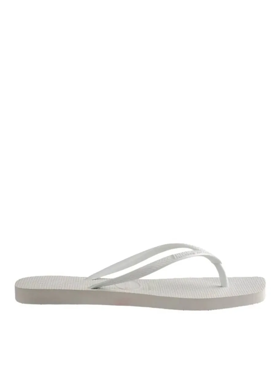 Вьетнамки Havaianas Slim квадратной формы из резины — белый