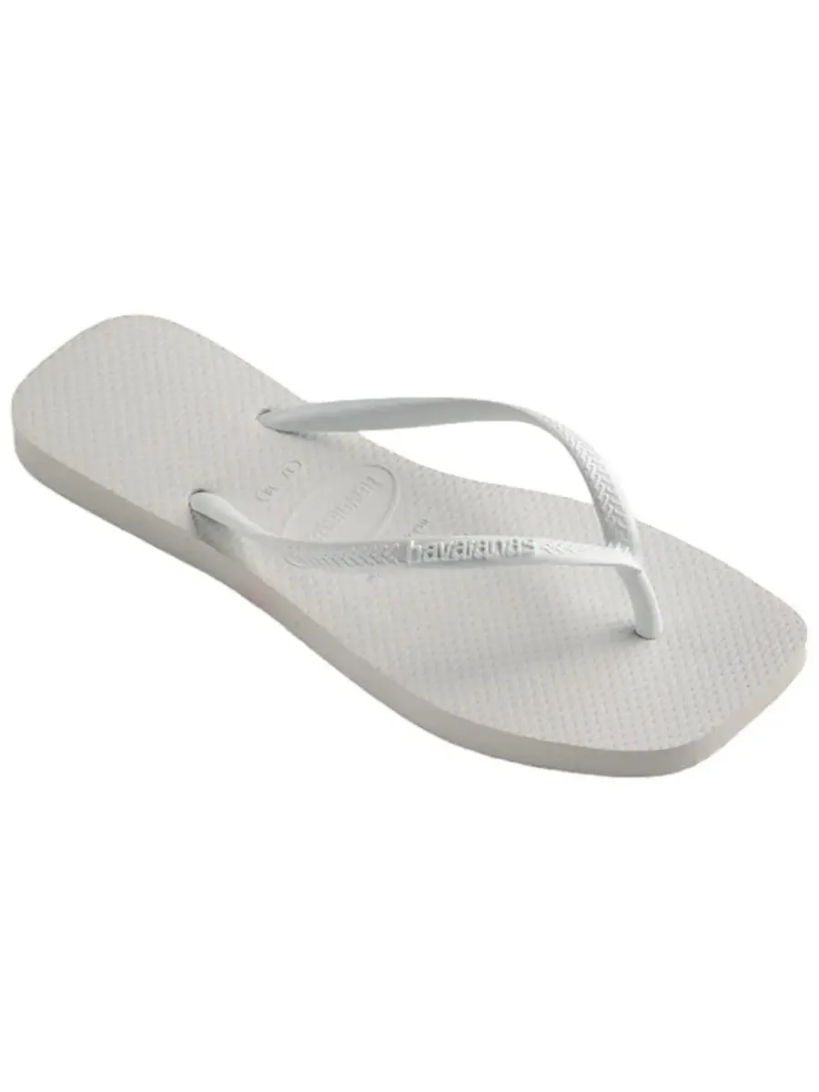 Вьетнамки Havaianas Slim квадратной формы из резины — изображение 2 из 3, белый