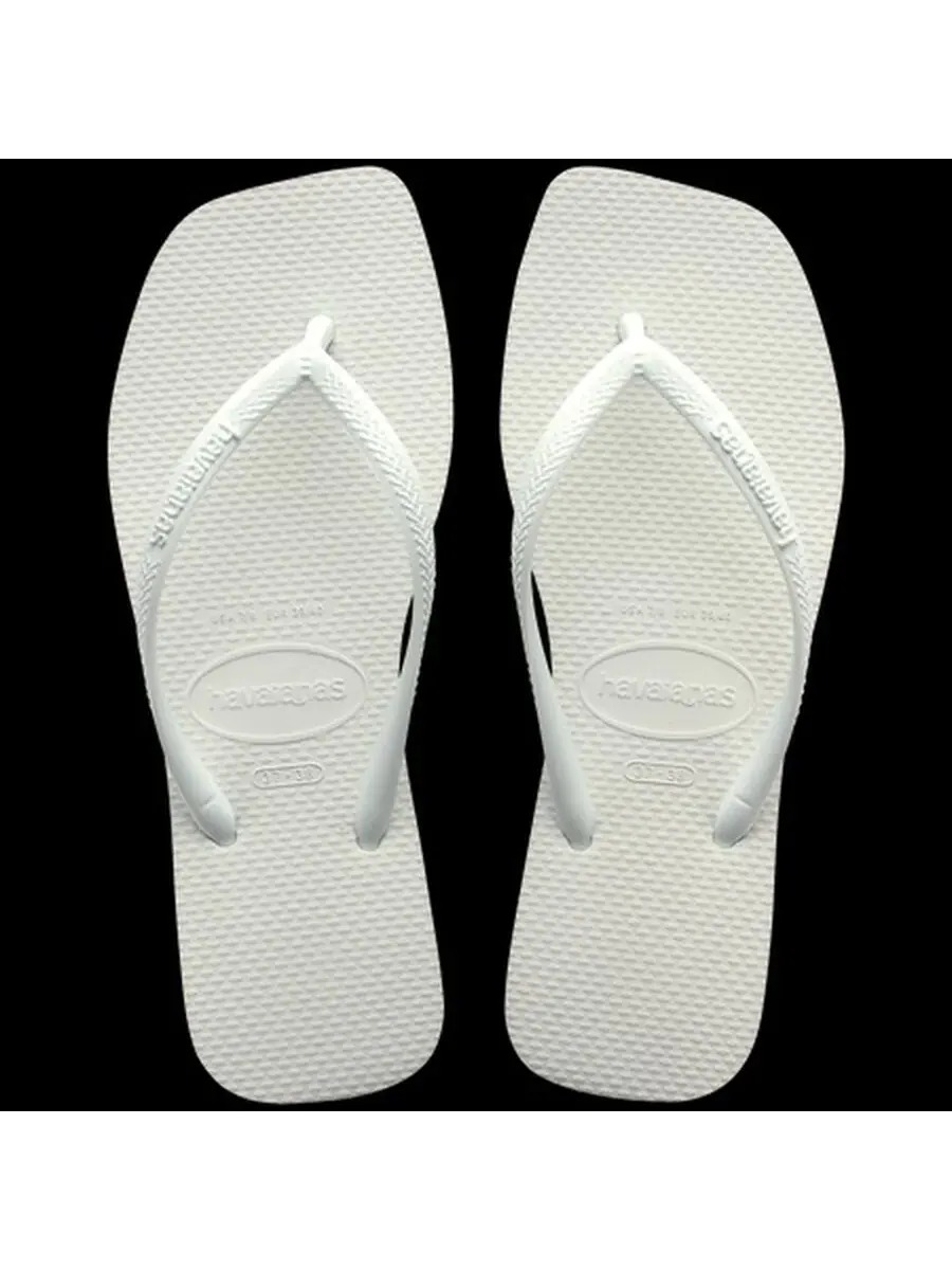 Вьетнамки Havaianas Slim квадратной формы из резины — изображение 3 из 3, белый