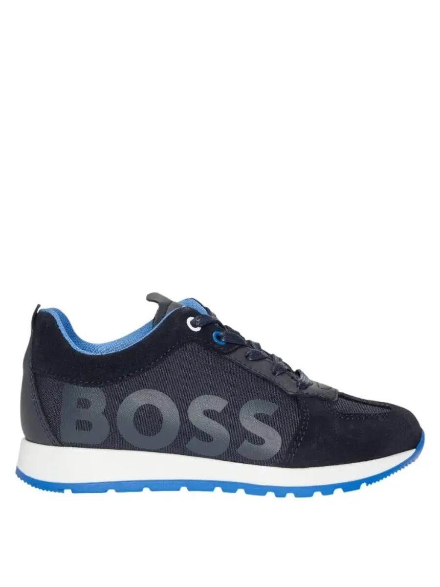 Детские кроссовки Hugo Boss из смешанных материалов на шнуровке