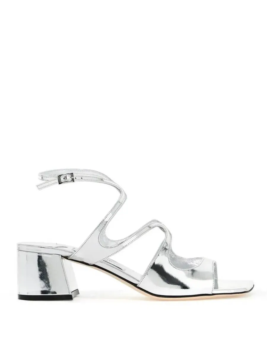 Сандалии Jimmy Choo Azilia 45 серебристого металлического цвета — серебристый