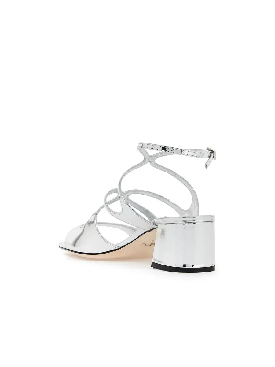 Сандалии Jimmy Choo Azilia 45 серебристого металлического цвета — изображение 3 из 3, серебряный