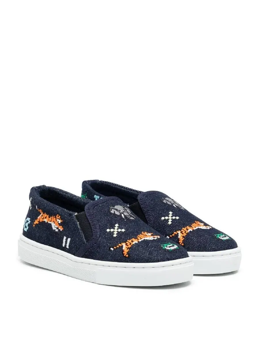 Детские кроссовки Kenzo Kids Jungle Game Pixel Canvas — изображение 2 из 4, синий