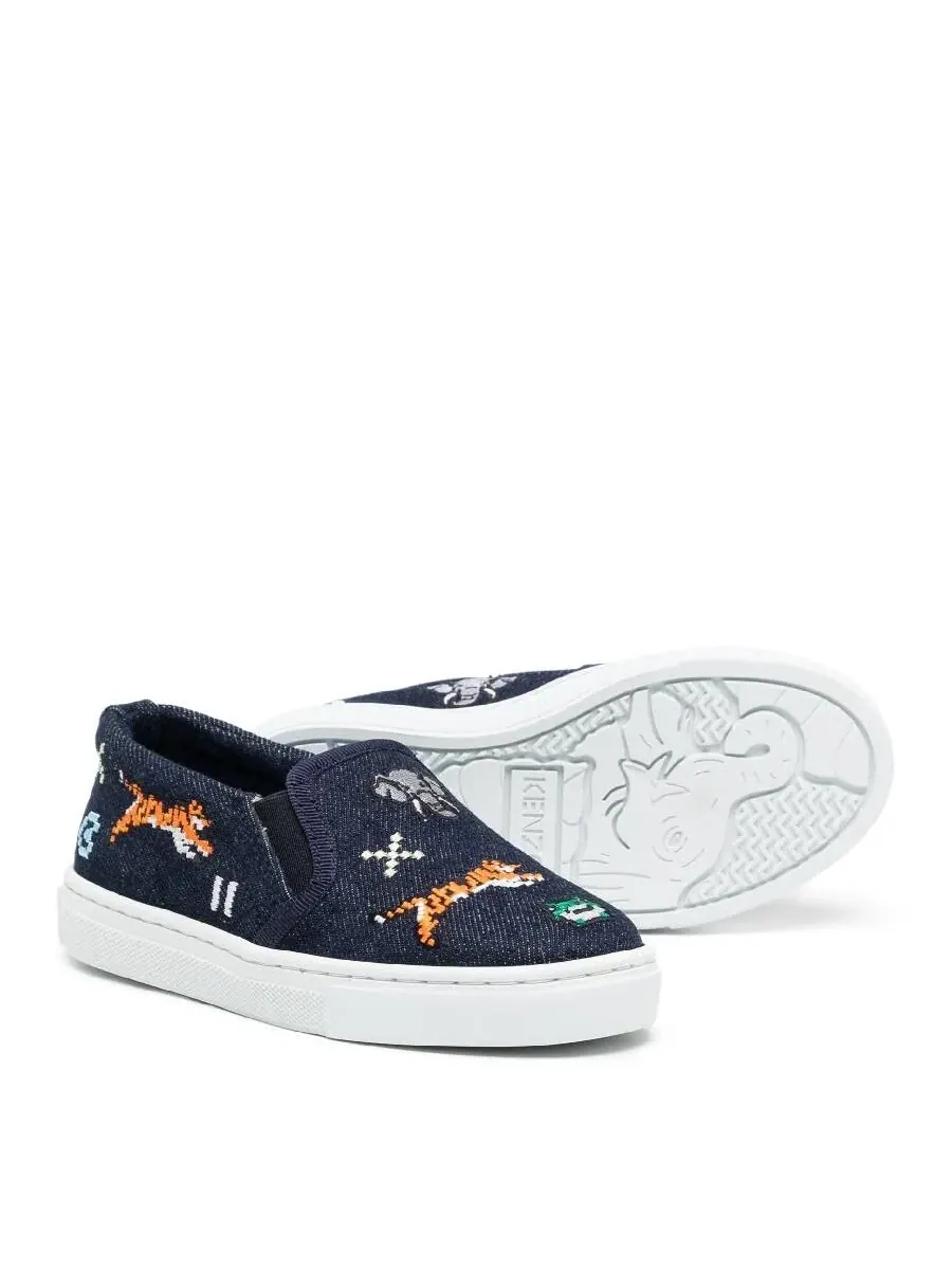 Детские кроссовки Kenzo Kids Jungle Game Pixel Canvas — изображение 3 из 4, синий