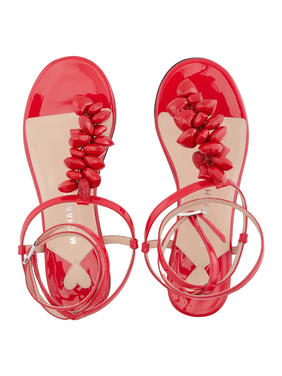 Сандалии Mach & Mach Puffy Heart Thong — изображение 3 из 4, красный