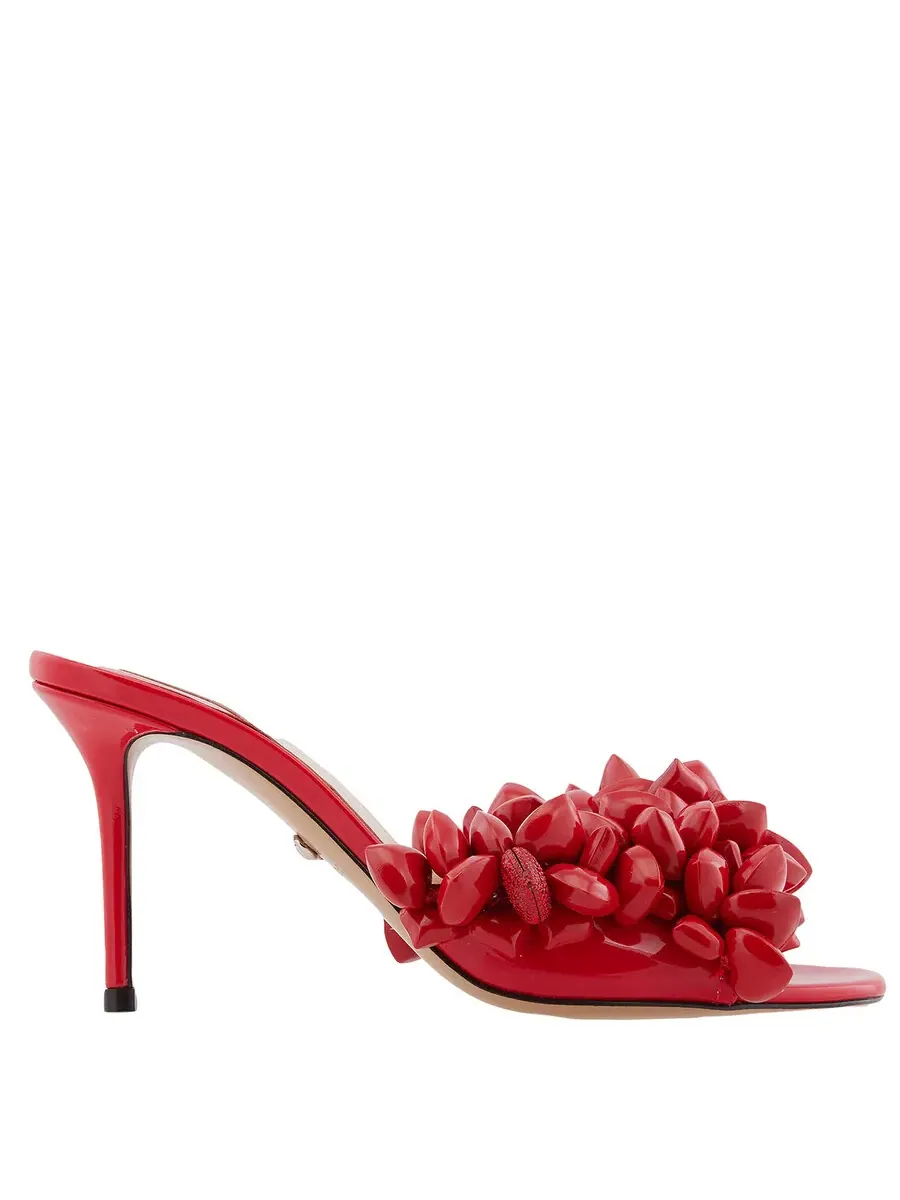 Мюли Mach & Mach Red Puffy Heart