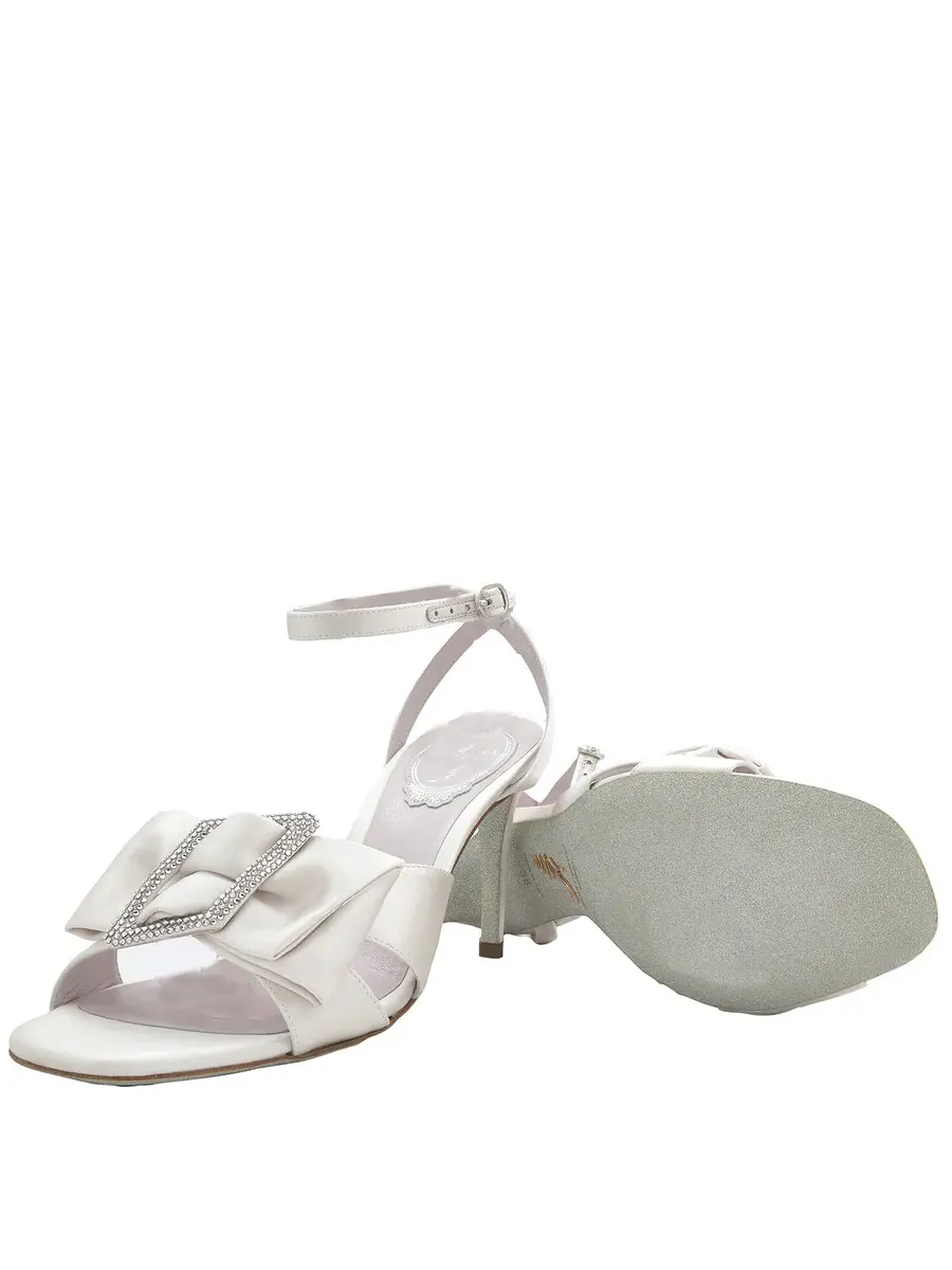 Сандалии Rene Caovilla Sara 80 Bow Satin — изображение 2 из 4, фиолетовый
