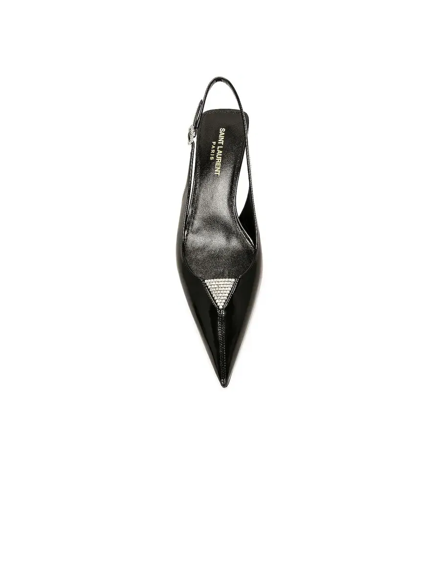 Кожаные туфли-лодочки на ремешке Saint Laurent Cherish — изображение 4 из 4, черный