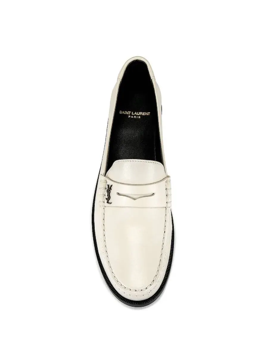 Лоферы с монеткой Saint Laurent Le — изображение 4 из 4, белый