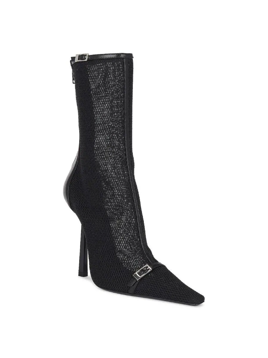 Ботильоны Saint Laurent Oxalis из сетки с заостренным носком — изображение 2 из 4, черный