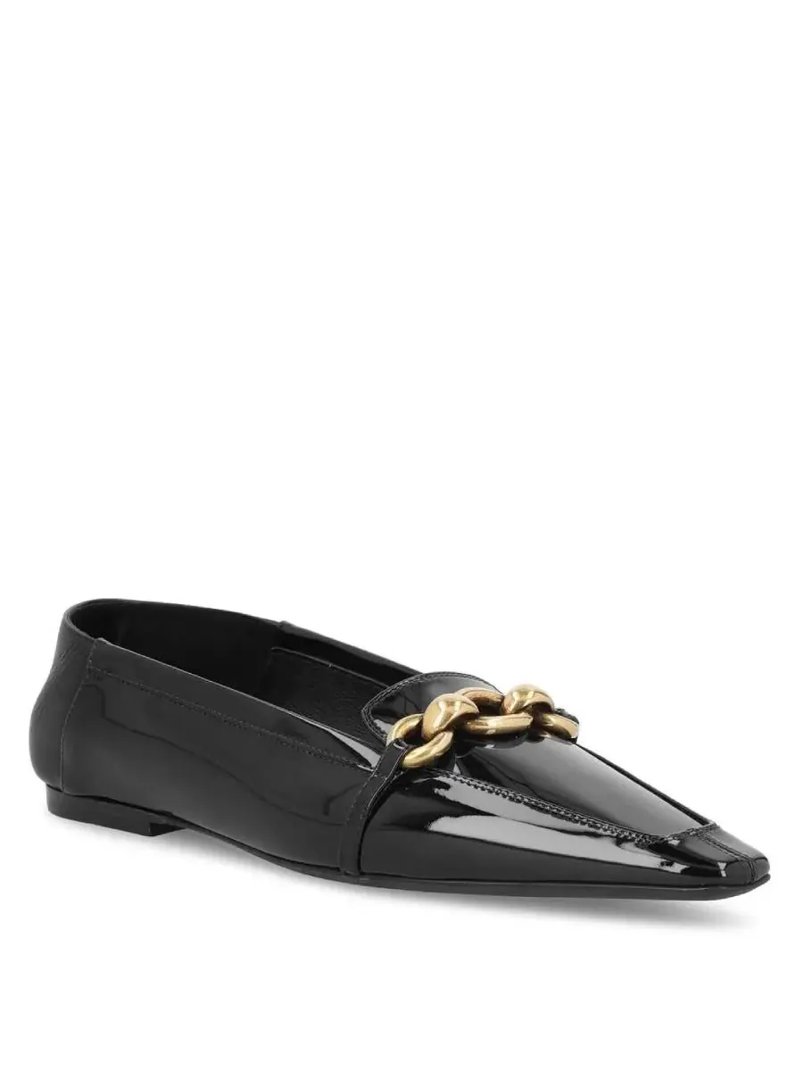 Лоферы Saint Laurent Le Maillon из лакированной кожи — изображение 2 из 3, черный