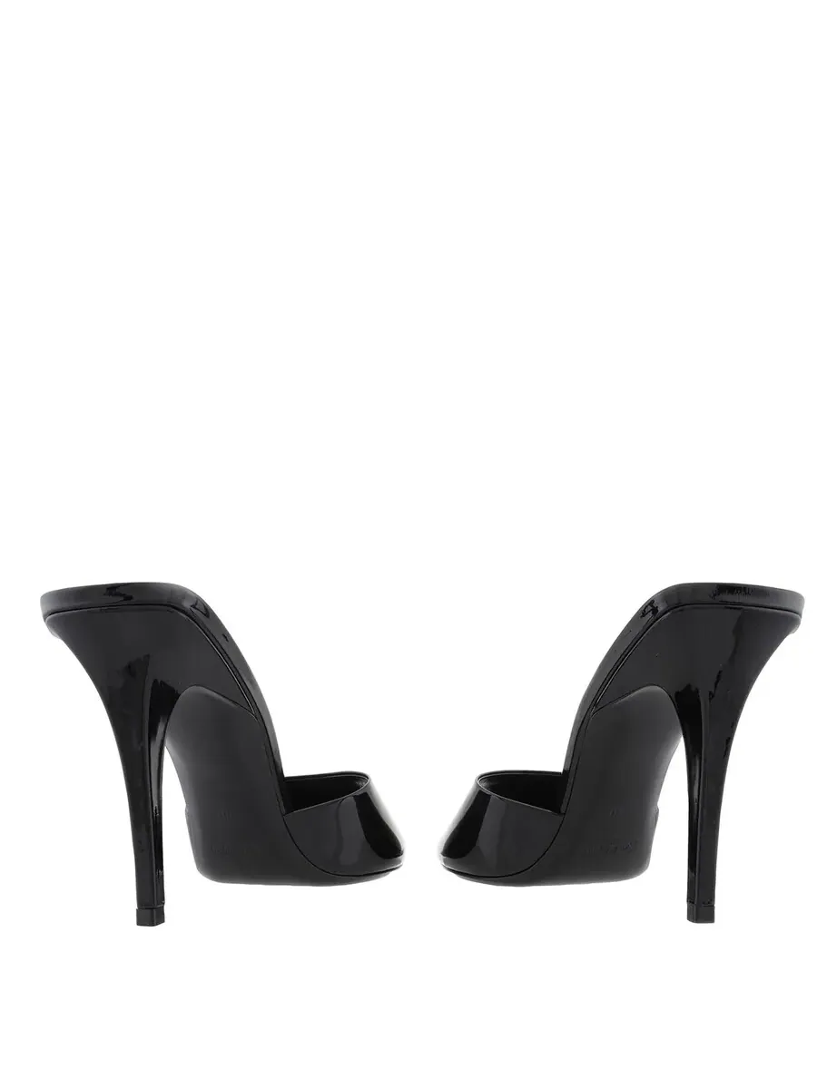 Лаковые сандалии-слиперы Saint Laurent Romy — изображение 4 из 4, черный