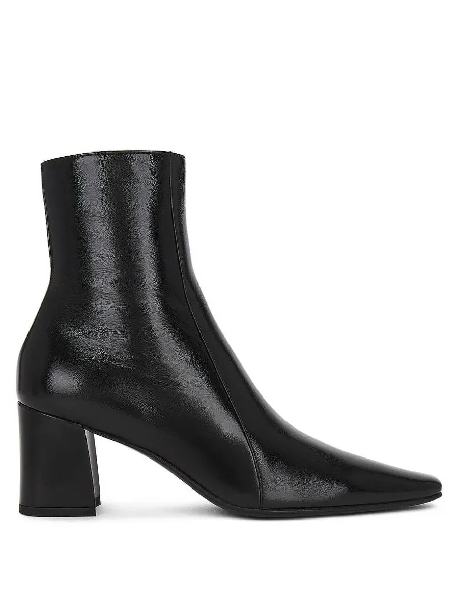 Ботильоны Saint Laurent Rainer из сжатой кожи на молнии