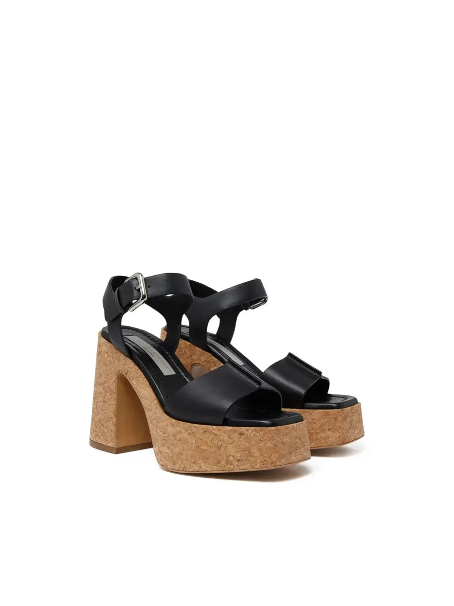 Босоножки на пробковой платформе Stella McCartney Skyla — изображение 2 из 4, черный
