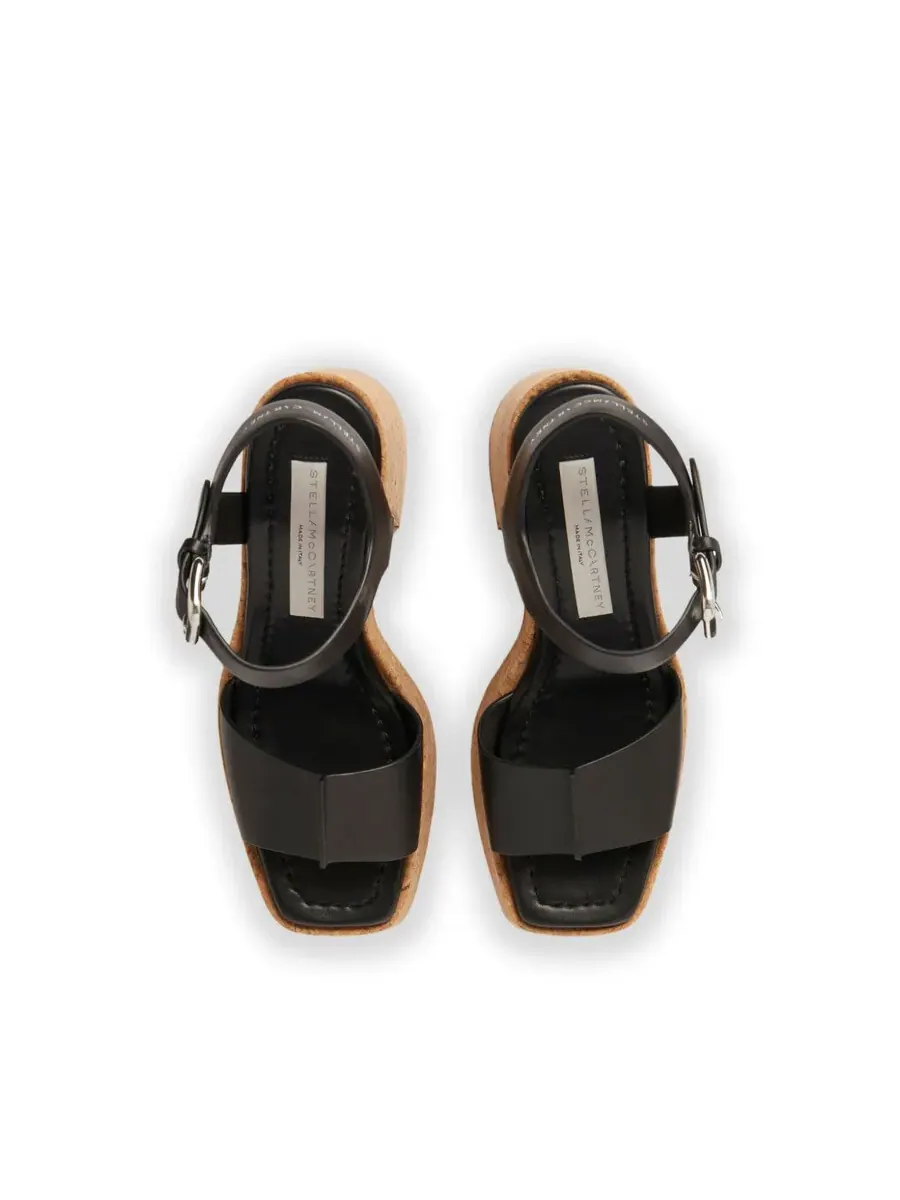 Босоножки на пробковой платформе Stella McCartney Skyla — изображение 4 из 4, черный