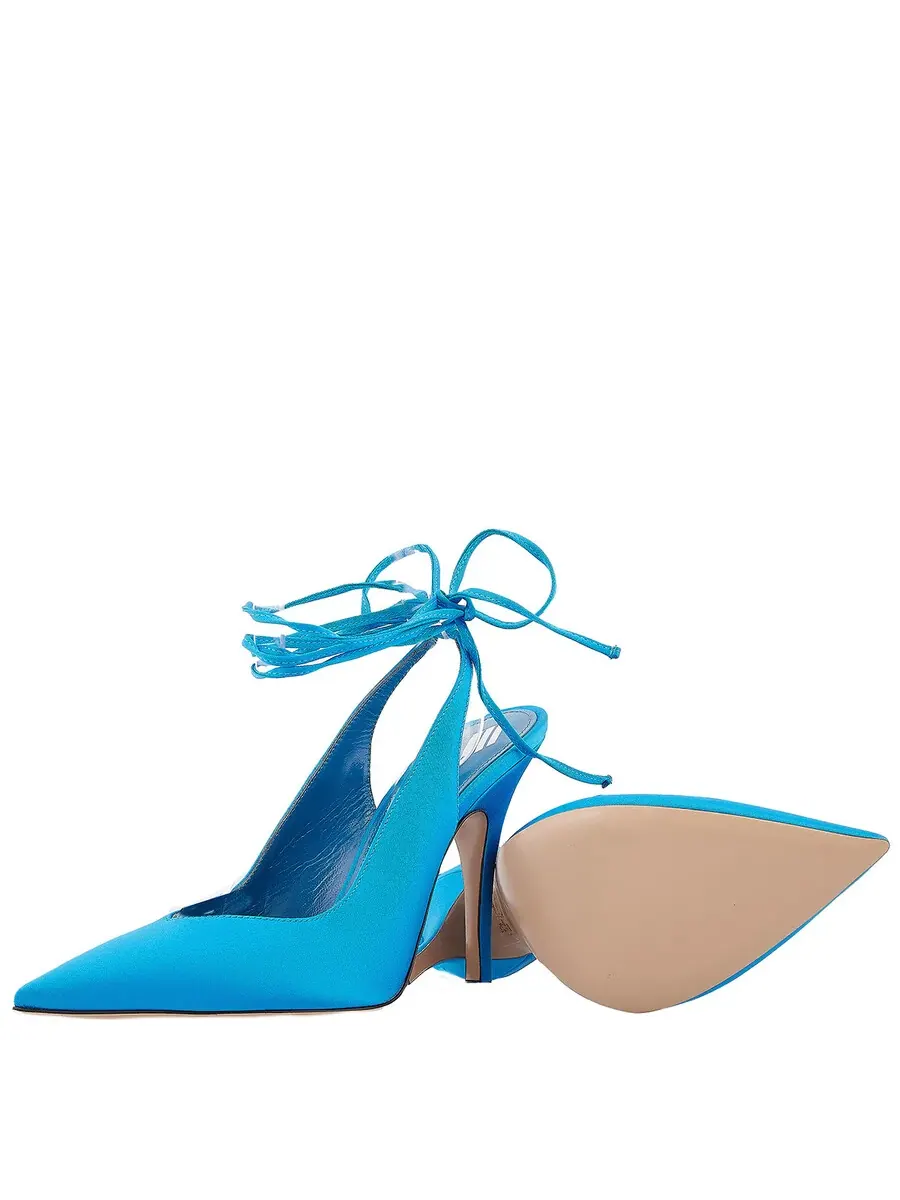 The Attico Туфли-лодочки Attico Turquoise Venus Slingback 105 — изображение 2 из 4, бирюзовый