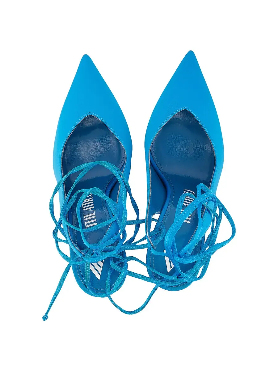 The Attico Туфли-лодочки Attico Turquoise Venus Slingback 105 — изображение 3 из 4, бирюзовый