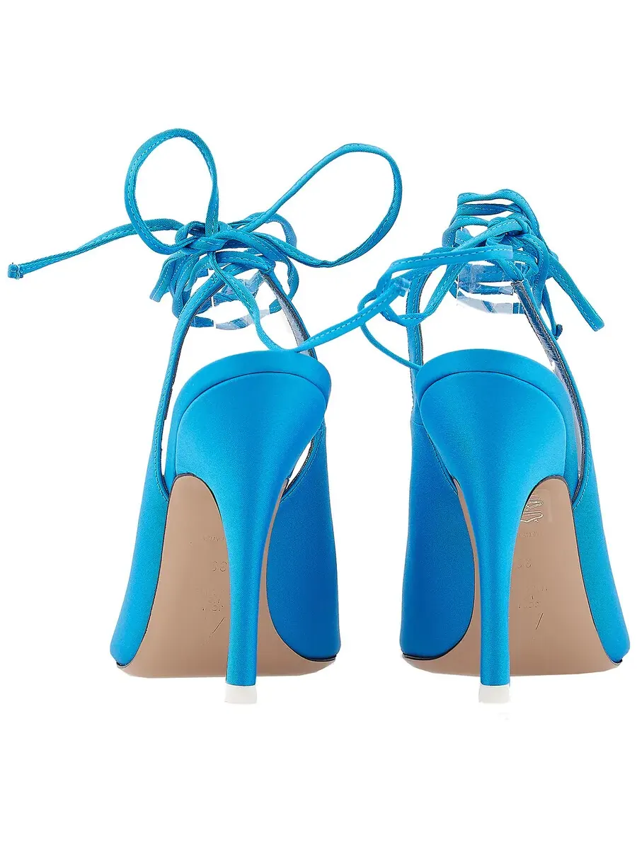 The Attico Туфли-лодочки Attico Turquoise Venus Slingback 105 — изображение 4 из 4, бирюзовый