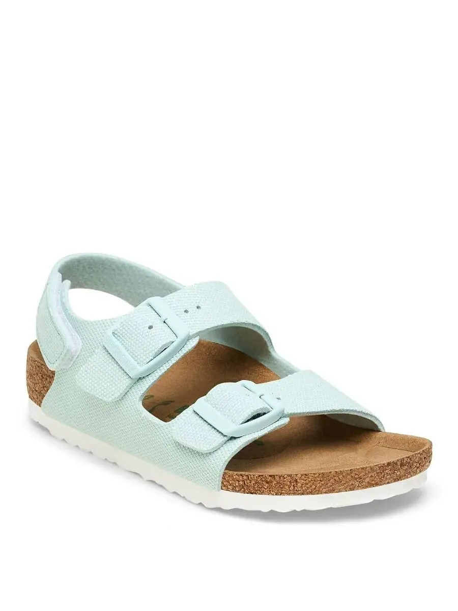 Веганские детские сандалии Birkenstock Milano из зеленого канваса Surf — изображение 2 из 3, зеленый