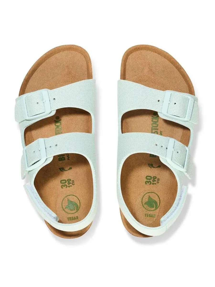Веганские детские сандалии Birkenstock Milano из зеленого канваса Surf — изображение 3 из 3, зеленый