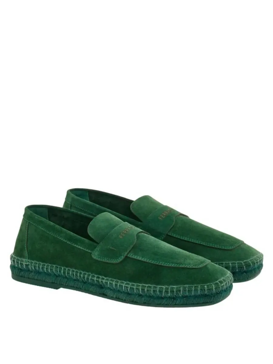 Эспадрильи-лоферы Ferragamo Dark Brilliant Green — изображение 2 из 3, темный зеленый