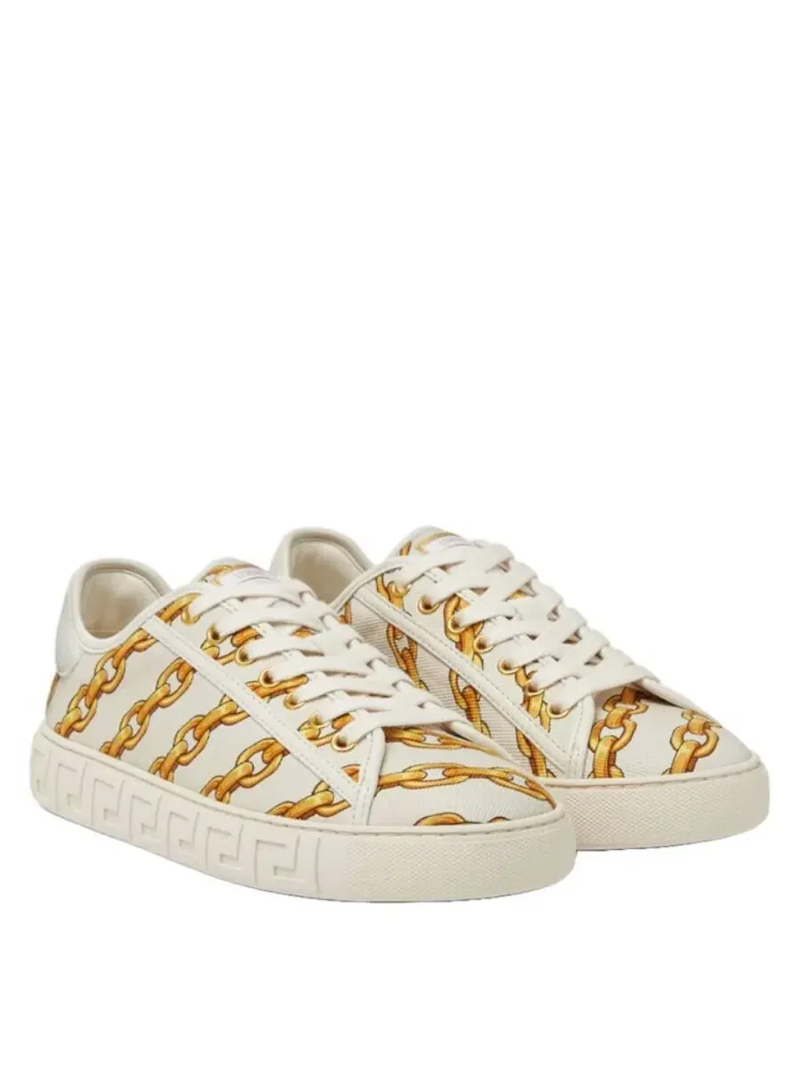 Кроссовки Versace Chain Stripes Greca — изображение 2 из 3, белый