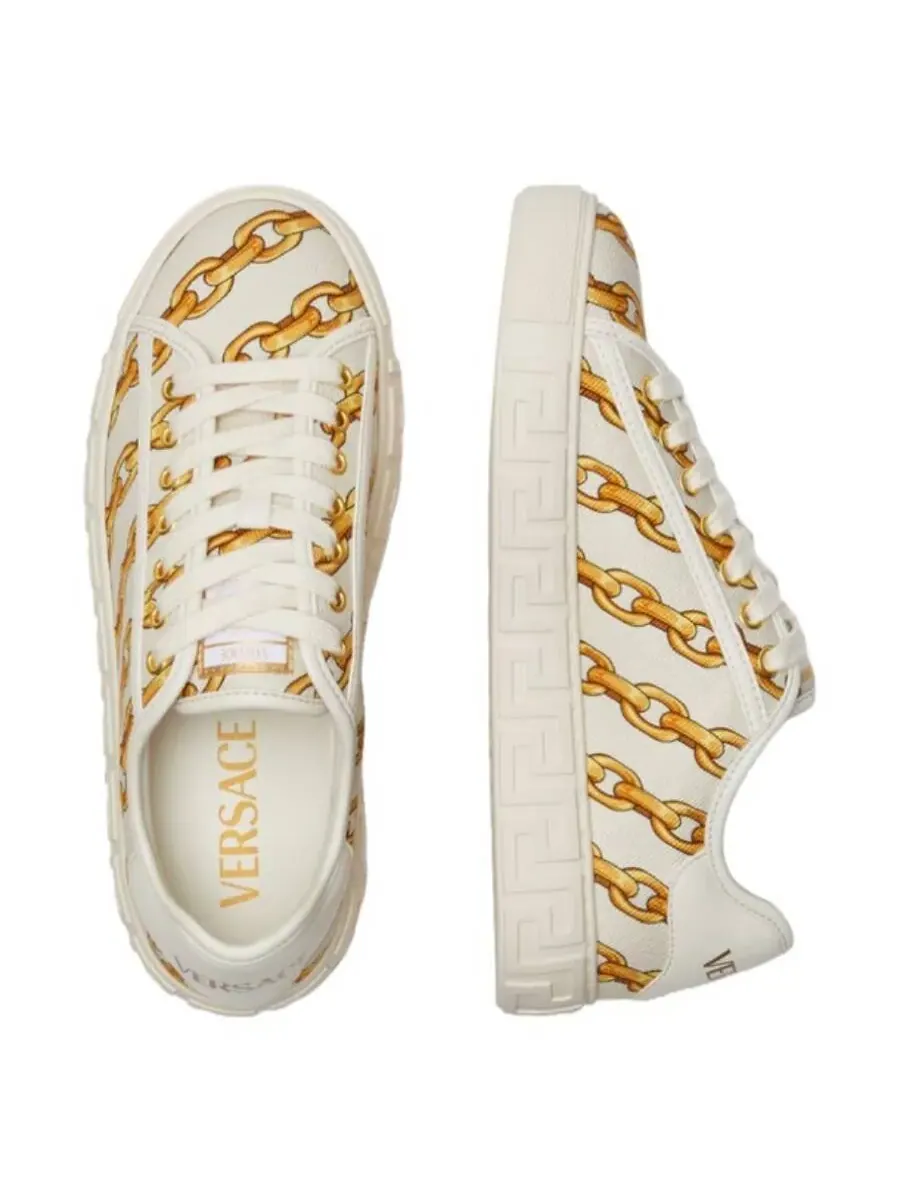 Кроссовки Versace Chain Stripes Greca — изображение 3 из 3, белый