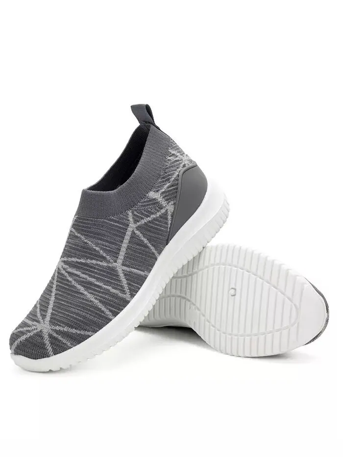 Женские повседневные кроссовки Slip On с дышащей сеткой Mio Marino — серый